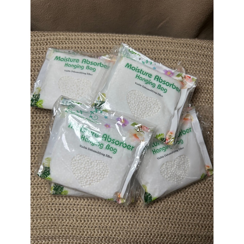 500ml Moisture Absorber Hanging Bag Dehumidifier Set of 6 for Closet and Storage